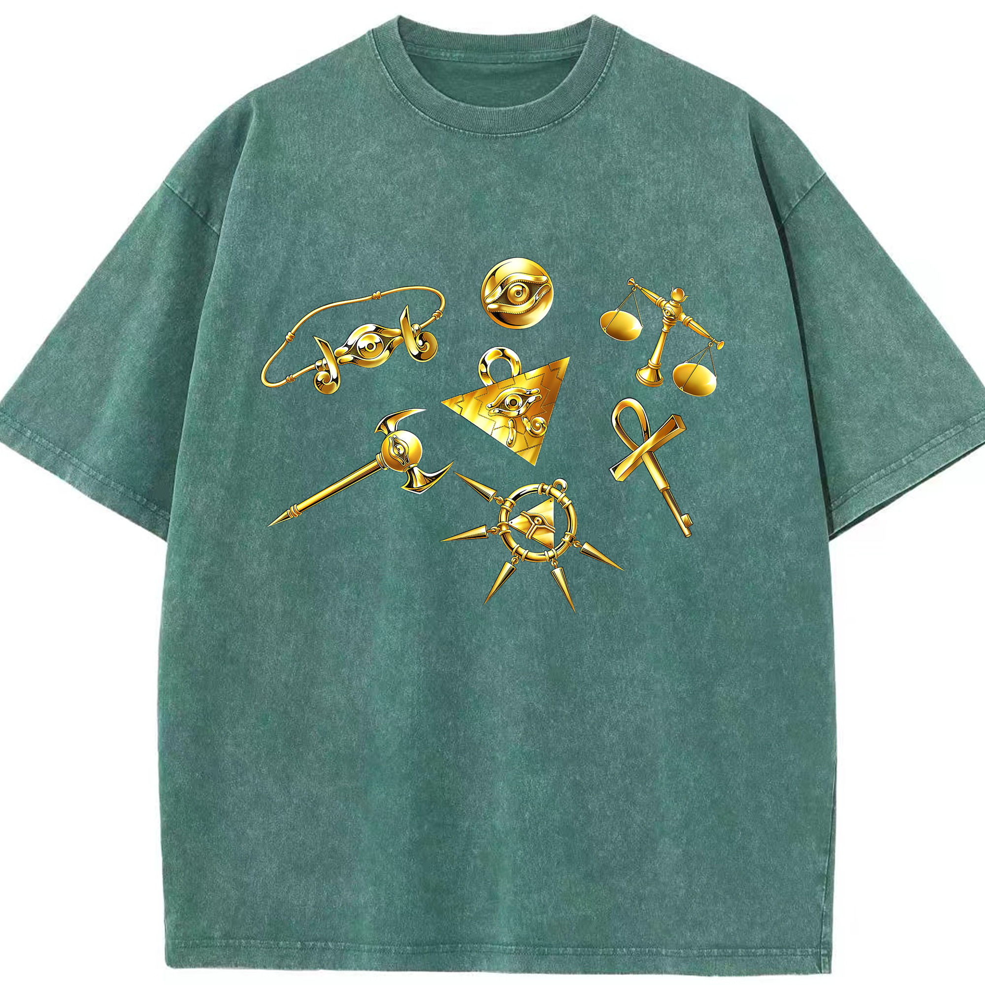 （画像用） 遊☆戯☆王 Yu-Gi-Oh! 綿100% ヴィンテージ風 半袖Tシャツ（フロントプリント）